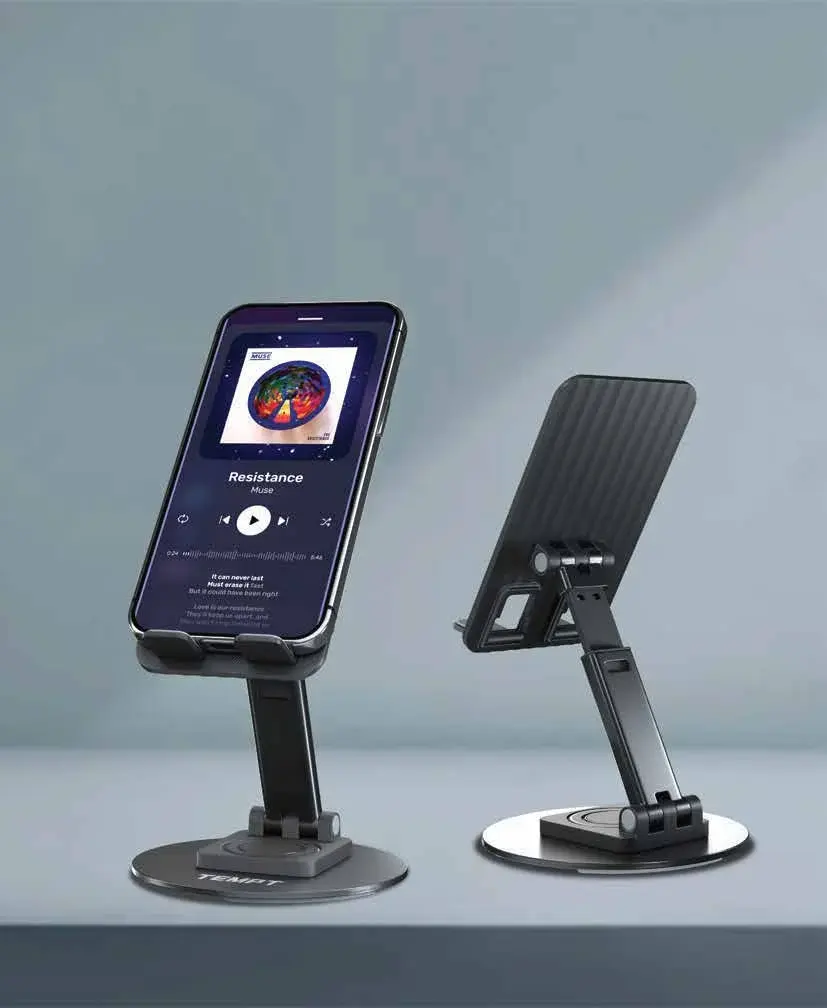 Tempt desktop phone and tablet stands