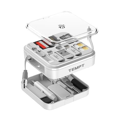Tempt Konekt 15-in-1 Travel Charger & Cleaning Kit (Black) — B2B catalogue product